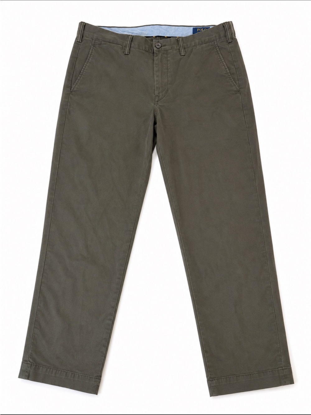 Polo Ralph Lauren Mens Pants Green 36 30 Stretch Straight Fit Chino Cotton Twill